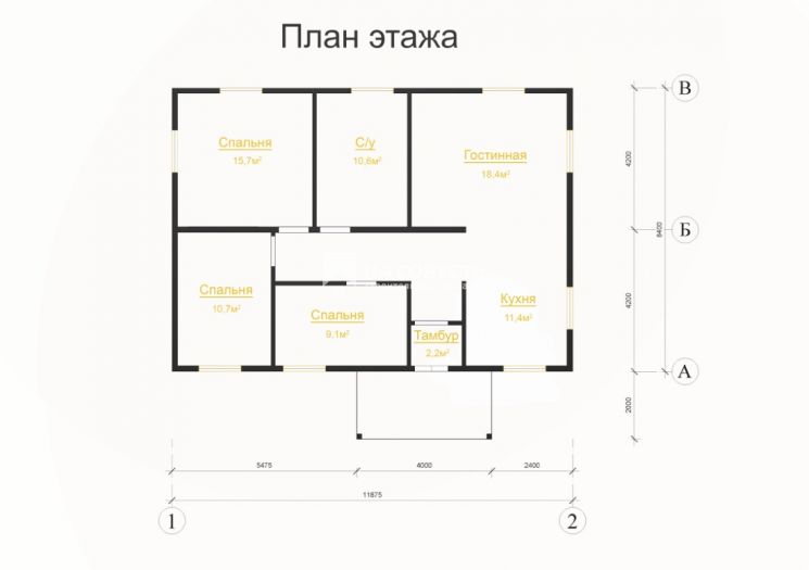 Строительство 1-этажного жилого дома 102,19 м2. Деревня Большие Сколотни (Кировская обл., Слободской р-он).