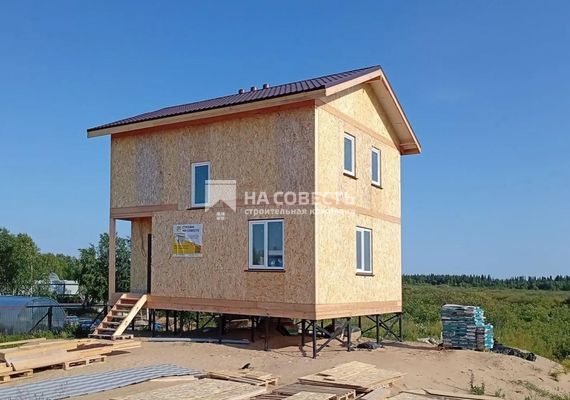 Строительство 2-этажного дома 81,4 м2. НАО, г. Нарьян-Мар
