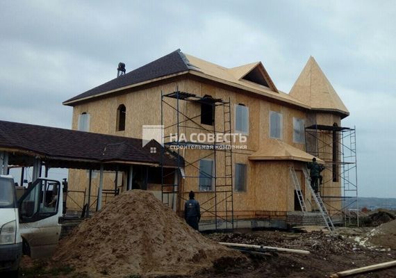 Монтаж мягкой кровли, площадь покрытия 210 м2. Уржум (Кировская обл.)