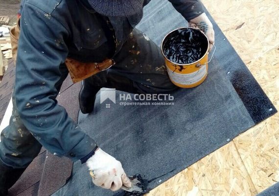 Монтаж мягкой кровли, площадь покрытия 210 м2. Уржум (Кировская обл.)