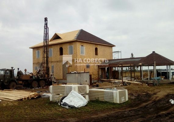 Монтаж мягкой кровли, площадь покрытия 210 м2. Уржум (Кировская обл.)