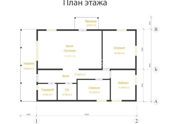 Проектирование и поставка SIP-панелей для строительства одноэтажного жилого дома 112,5 м2. Кировская обл.