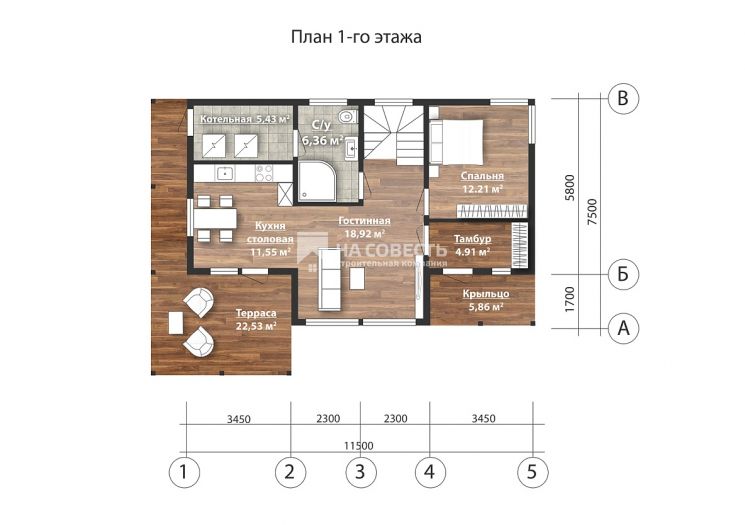 Строительство дома 145 м2. Один этаж и мансарда. Республика Коми, город Сосногорск.