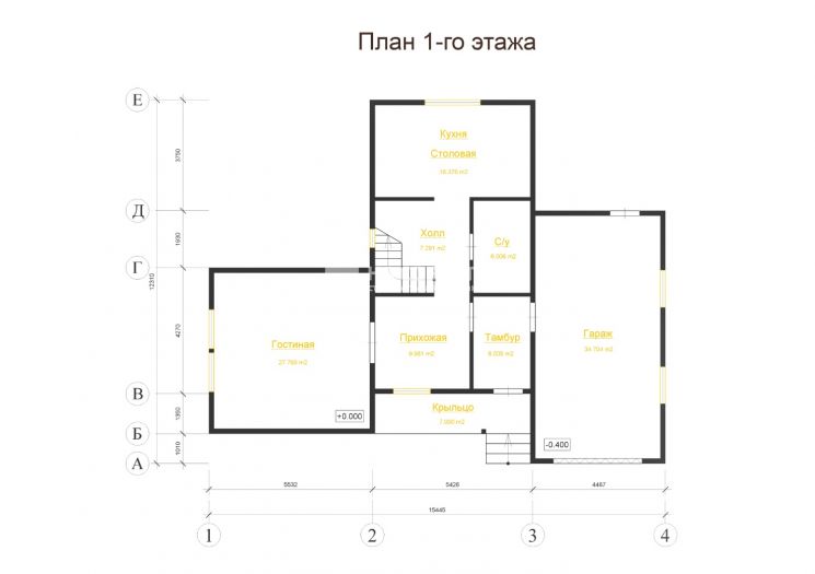 Строительство 2-этажного жилого дома 164,34 м2. Кировская обл., Даровской район.
