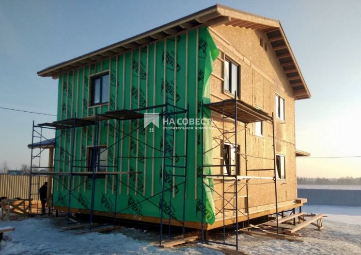 Строительство 2-этажного дома 140 м2. Кировская область, деревня Кропачи.